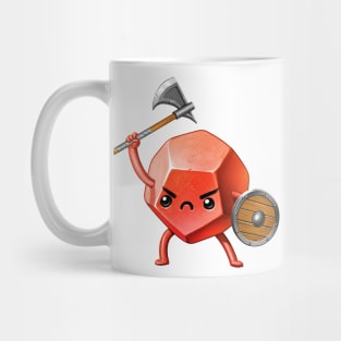 D12 Red Barbarian  RPG Dice Sticker Mug